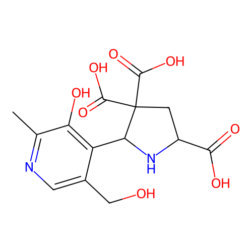 4,4-Dicarboxy-5-pyridoxylproline structure