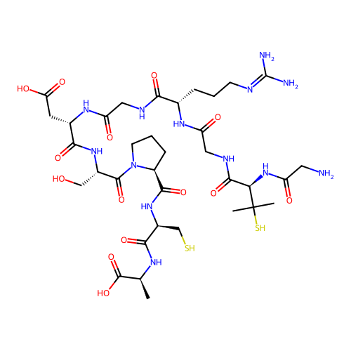 H-Gly-Pen-Gly-Arg-Gly-Asp-Ser-Pro-Cys-Ala-OH structure