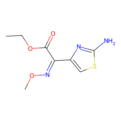 Ethyl (alphaZ)-2-amino-alpha-(methoxyimino)-4-thiazoleacetate structure