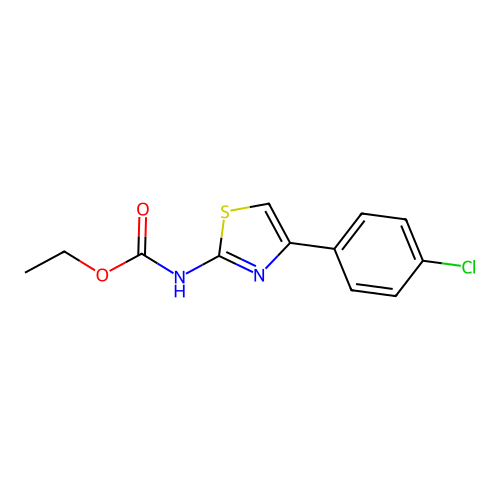ethyl N-[4-(4-chlorophenyl)-1,3-thiazol-2-yl]carbamate structure