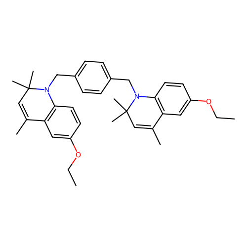 1,4-bis((6-ethoxy-2,2,4-trimethylquinolin-1(2H)-yl)methyl)benzene structure