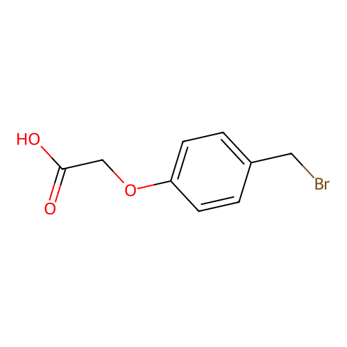 4-(Bromomethyl)phenoxyacetic acid structure