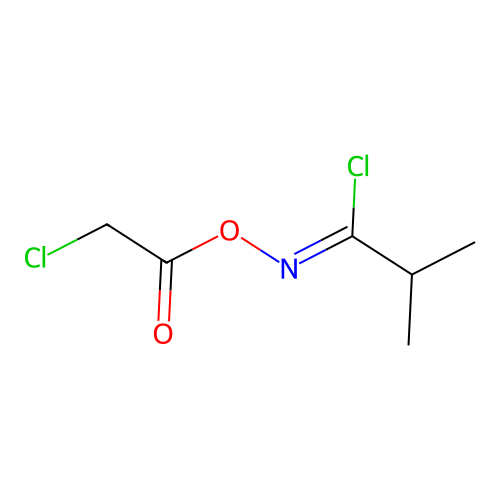Propanimidoyl chloride, N-((chloroacetyl)oxy)-2-methyl- structure