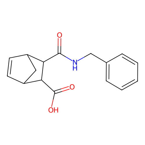 3-(N-Benzylcarbamoyl)-5-norbornene-2-carboxylic acid structure