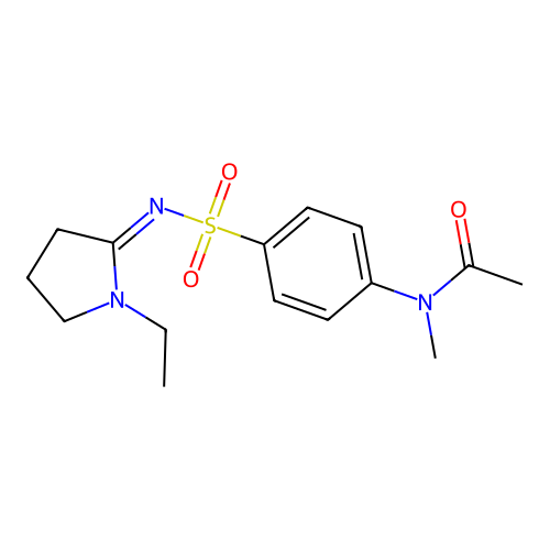 Acetamide, N-(4-(((1-ethyl-2-pyrrolidinylidene)amino)sulfonyl)phenyl)-N-methyl- structure