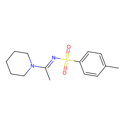 Piperidine, 1-(1-(((4-methylphenyl)sulfonyl)imino)ethyl)- structure
