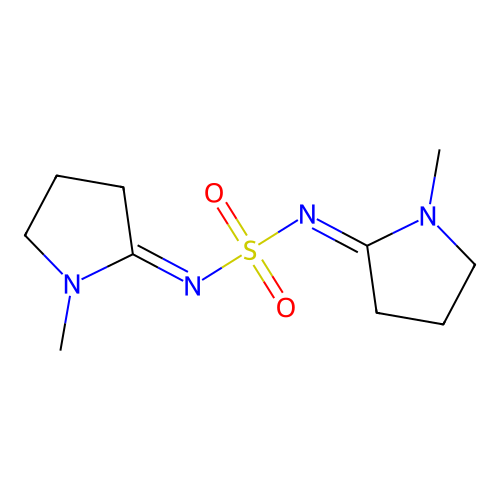 Sulfamide, bis(1-methyl-2-pyrrolidinylidene)- structure