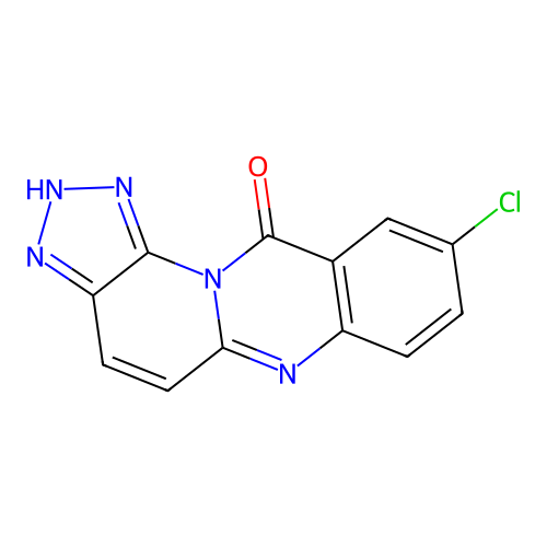 1,2,3-Triazolo(4',5':5,6)pyrido(2,1-b)quinazolin-11(1H)-one, 9-chloro- structure