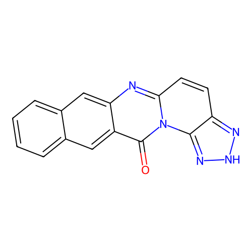 Benzo(g)-1,2,3-triazolo(4',5':5,6)pyrido(2,1-b)quinazolin-13(1H)-one structure