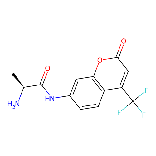 (S)-2-Amino-N-(2-oxo-4-(trifluoromethyl)-2H-chromen-7-yl)propanamide structure