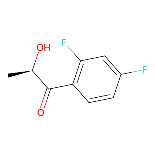(2R)-1-(2,4-difluorophenyl)-2-hydroxypropan-1-one structure