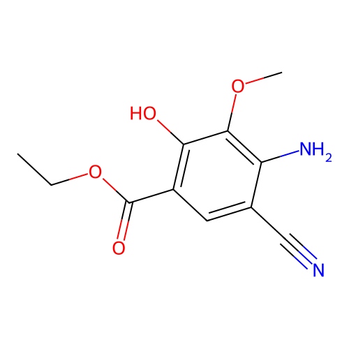 Ethyl 4-amino-5-cyano-2-hydroxy-3-methoxybenzoate structure
