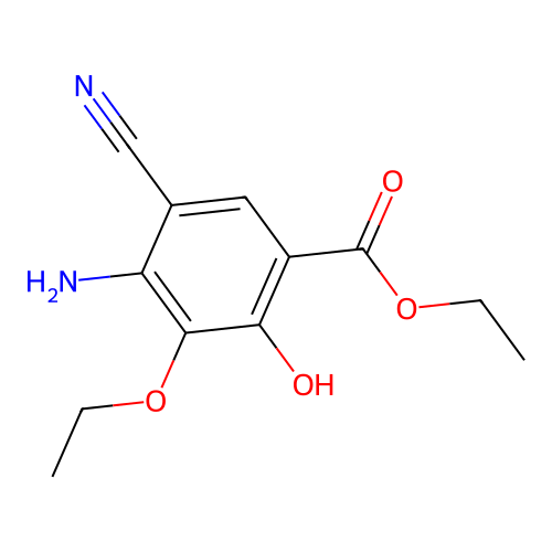 Ethyl 4-amino-5-cyano-3-ethoxy-2-hydroxybenzoate structure