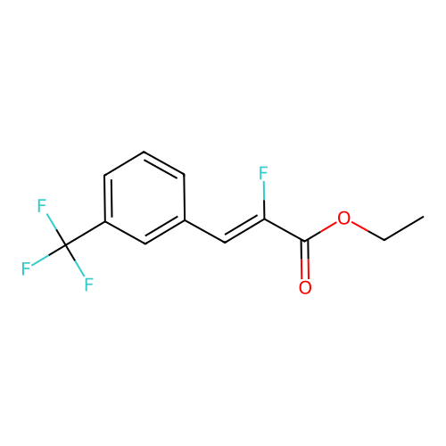 Ethyl alpha-fluoro-3-trifluoromethyi-cinnamate structure