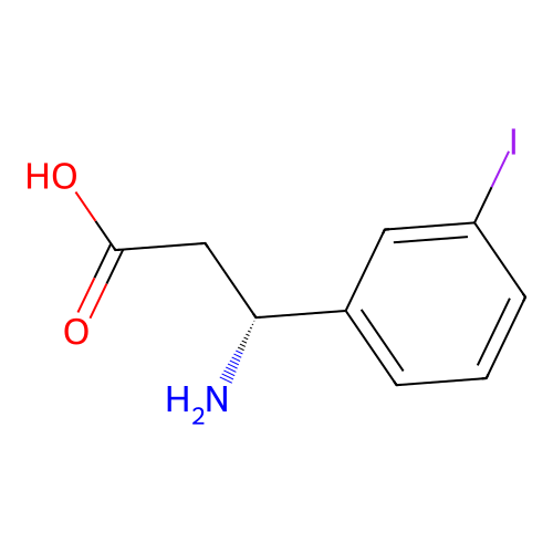 (3R)-3-amino-3-(3-iodophenyl)propanoic acid structure