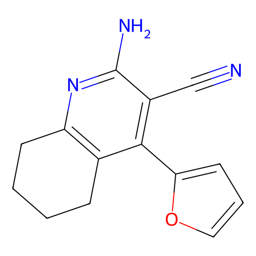 2-Amino-4-(furan-2-yl)-5,6,7,8-tetrahydroquinoline-3-carbonitrile structure