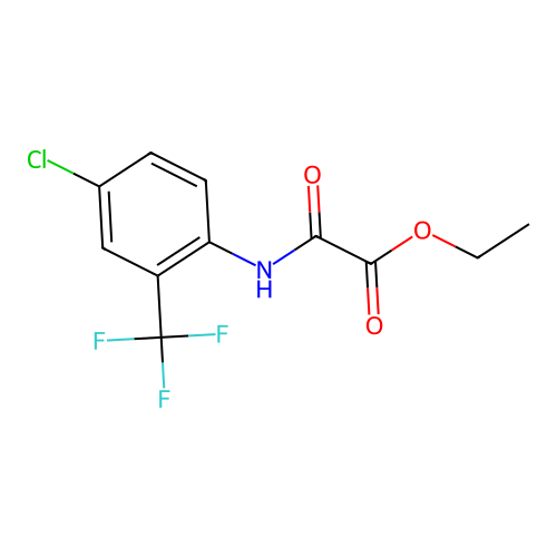 Ethyl 2-[4-chloro-2-(trifluoromethyl)anilino]-2-oxoacetate structure