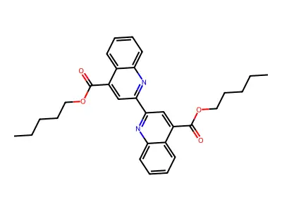 Pentyl 2-(4-pentoxycarbonylquinolin-2-yl)quinoline-4-carboxylate structure