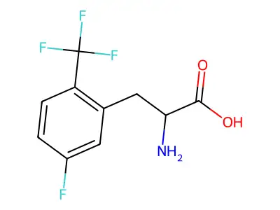 2-amino-3-[5-fluoro-2-(trifluoromethyl)phenyl]propanoic Acid structure