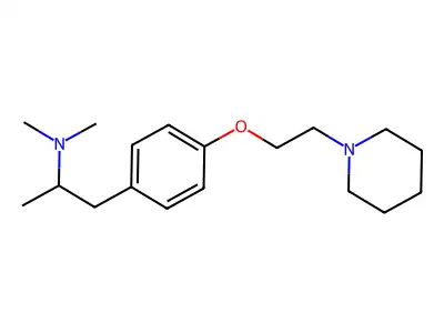 N,N-Dimethyl-1-{4-[2-(piperidin-1-yl)ethoxy]phenyl}propan-2-amine structure