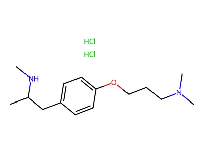 N,alpha-Dimethyl-4-(3-(dimethylamino)propoxy)benzeneethanamine dihydrochloride structure