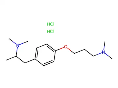 4-(3-(Dimethylamino)propoxy)-N,N,alpha-trimethylbenzeneethanamine dihydrochloride structure