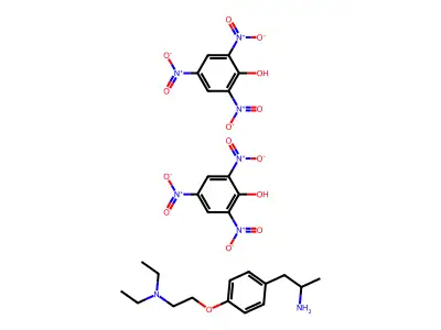 4-(2-(Diethylamino)ethoxy)-alpha-methylbenzeneethanamine dipicrate structure