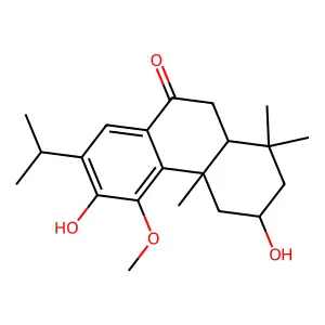 2alpha,11-Dihydroxy-5,7,9(11),13-abietatetraen-12-one structure