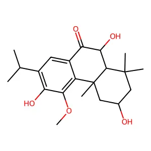 2alpha,7,11-Trihydroxy-7,9(11),13-abietatrien-12-one structure