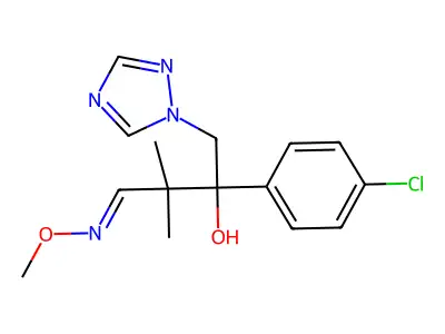 2-(4-Chlorophenyl)-4-methoxyimino-3,3-dimethyl-1-(1,2,4-triazol-1-yl)butan-2-ol structure