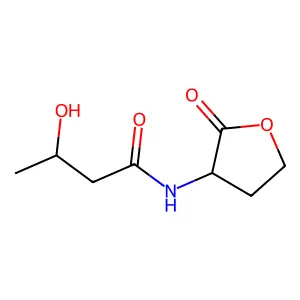 N-(3-Hydroxybutanoyl)homoserine lactone structure