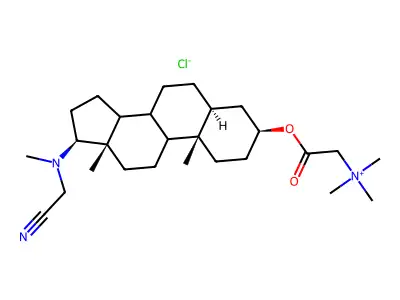 3-beta-Trimethylaminoacetyloxy-17-beta-(N-methyl-N-cyanomethylamino)-5-alpha-androstane HCl structure