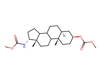 3-beta-Methoxycarbonyloxy-17-alpha-methoxycarbamoyl-5-alpha-androstane structure