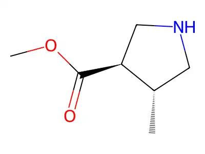 Methyl (3R,4R)-4-methylpyrrolidine-3-carboxylate structure