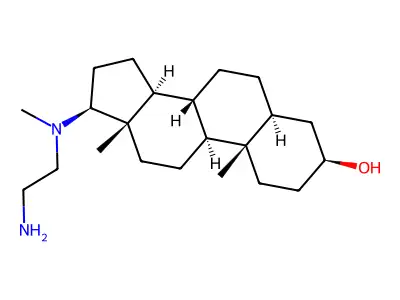 Androstan-3-ol, 17-((2-aminoethyl)methylamino)-, (3-beta,5-alpha,17-beta)- structure