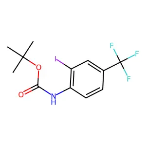 Tert-butyl 2-iodo-4-(trifluoromethyl)phenylcarbamate structure