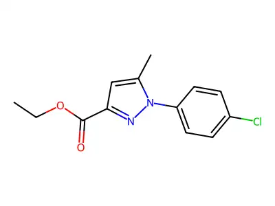 Ethyl 1-(4-chlorophenyl)-5-methyl-1H-pyrazole-3-carboxylate structure