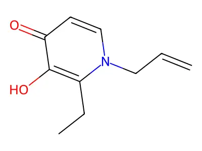 4(1H)-Pyridinone, 2-ethyl-3-hydroxy-1-(2-propenyl)- structure