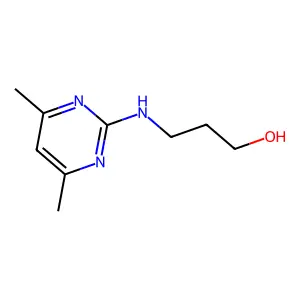 3-[(4,6-Dimethylpyrimidin-2-yl)amino]propan-1-ol structure