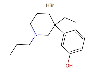 Phenol, 3-(3-ethyl-1-propyl-3-piperidinyl)-, hydrobromide structure