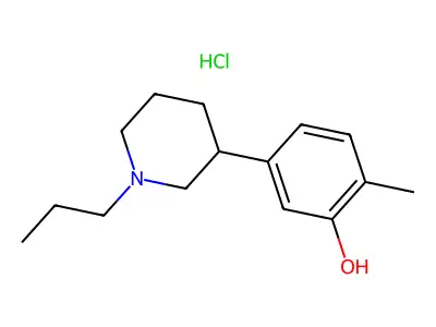 2-Methyl-5-(1-propylpiperidin-3-yl)phenol--hydrogen chloride (1/1) structure
