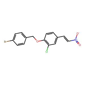 1-[(4-bromobenzyl)oxy]-2-chloro-4-[(E)-2-nitroethenyl]benzene structure