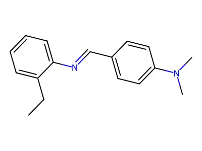 N,N-Dimethyl-alpha-(2-ethylphenylimino)-P-toluidine structure