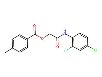 [2-(4-Chloro-2-fluoroanilino)-2-oxoethyl] 4-methylbenzoate structure