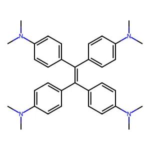 Benzenamine, 4,4',4'',4'''-(1,2-ethenediylidene)tetrakis[N,N-dimethyl- structure
