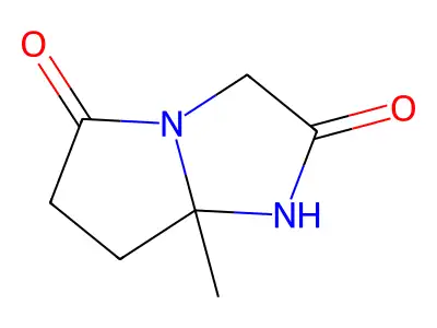1H-Pyrrolo(1,2-a)imidazole-2,5(3H,6H)-dione, dihydro-7a-methyl- structure