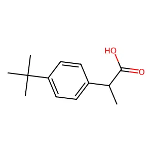 (2R)-2-(4-tert-butylphenyl)propanoic acid structure
