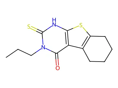 4-Propyl-5-sulfanyl-8-thia-4,6-diazatricyclo[7.4.0.0,2,7]trideca-1(9),2(7),5-trien-3-one structure