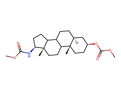 3-beta-Methoxycarbonyloxy-17-beta-methoxycarbamoyl-5-alpha-androstane structure