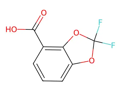 2,2-Difluoro-1,3-dioxaindane-4-carboxylic acid structure